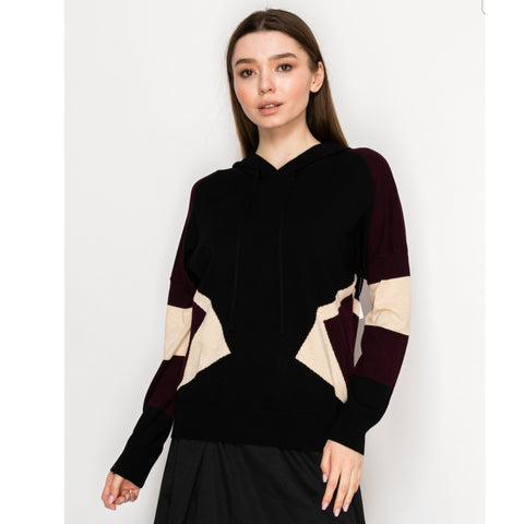 Contrast Colorblock Hoodie