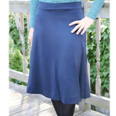 Ponti Ivee Aline Skirt: Navy - The Mimi Boutique