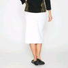 Ponti Ivee Straight Skirt: Ivory 25"