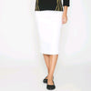 Ponti Ivee Straight Skirt: Ivory 25"