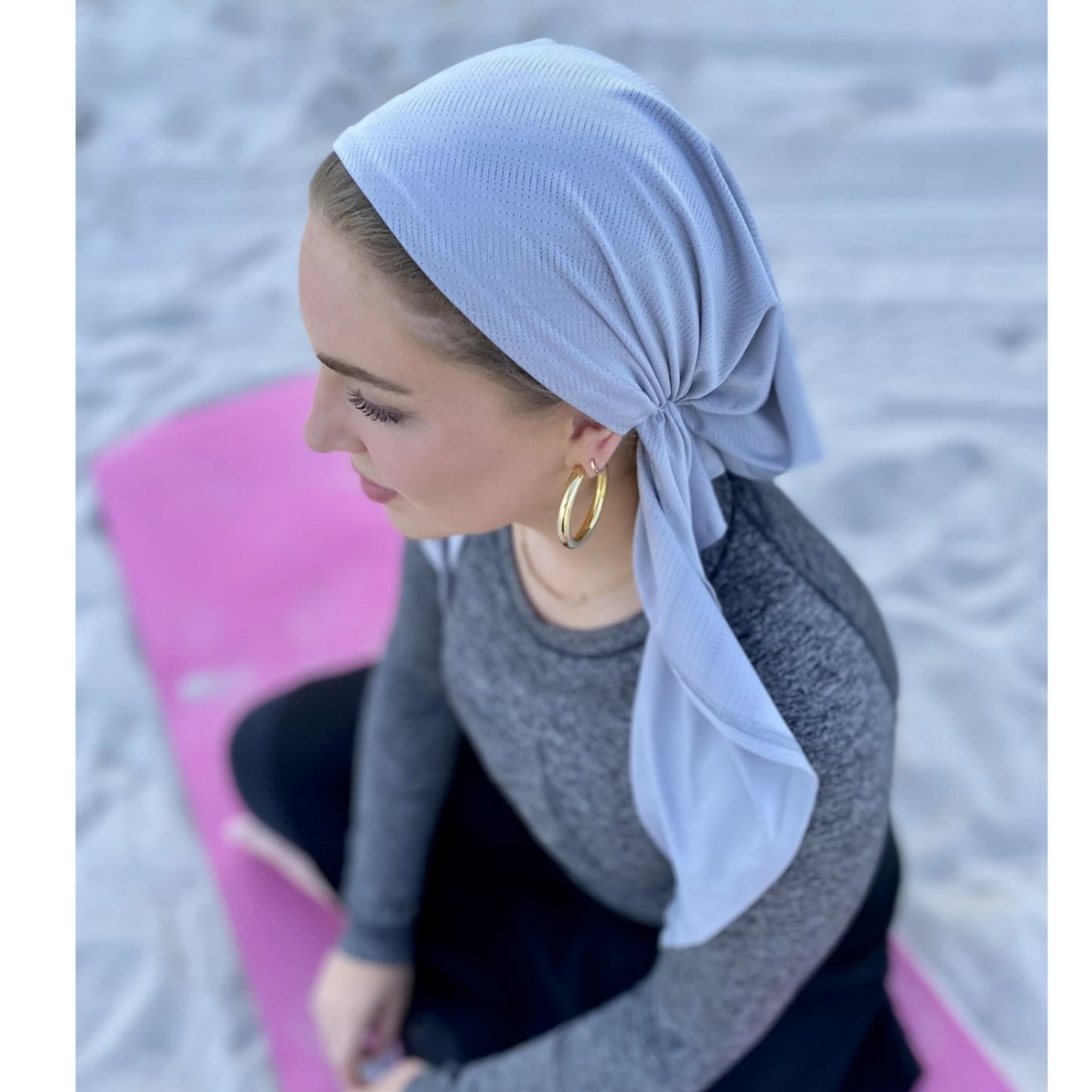 Dri Fit SB Pre-Tied Headscarf: Grey