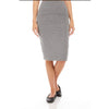 Modal Slim Pencil Skirt: Heather Grey