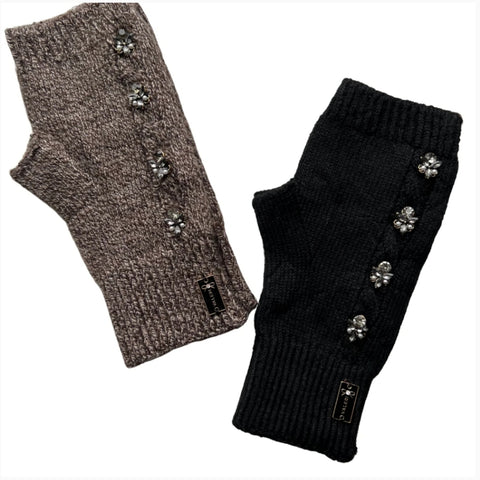 Angie Vintage Embellished Fingerless Gloves By Valeri