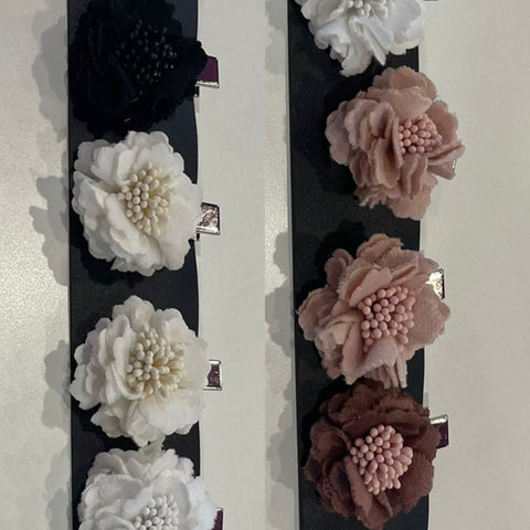 Velvet Flower Clips by Dacee
