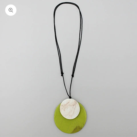 Lime Whitney Pendant Necklace: Sylca