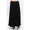 Black Ribbed Aline Maxi Skirt by KMW