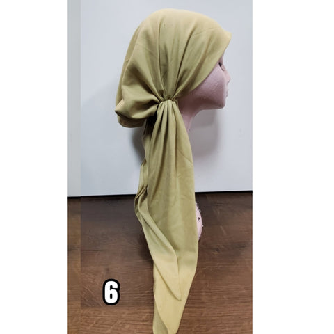 Turkish Pre-Tied Tichel: Solid Colors