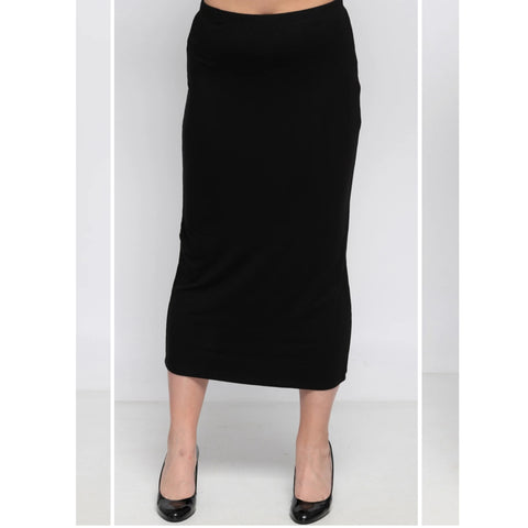 Black Midi Tube Skirt KMW