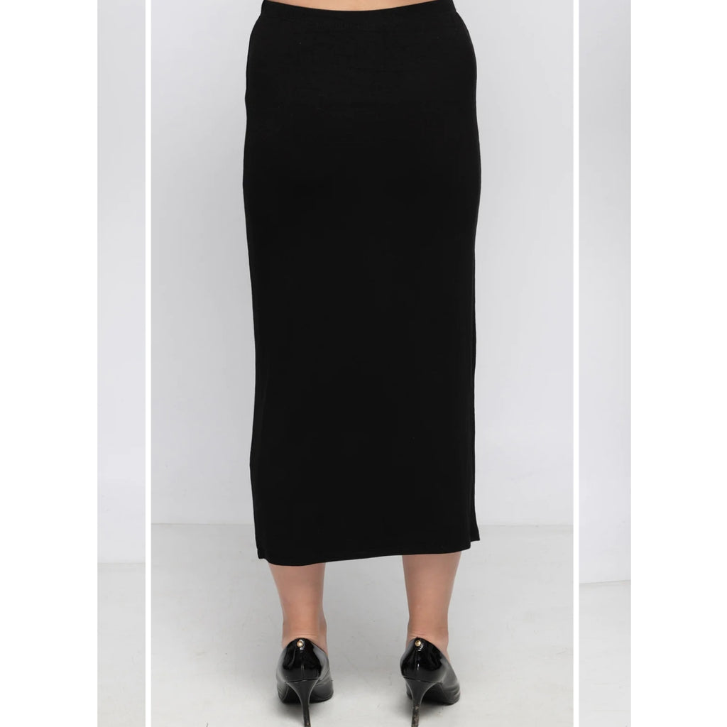 KMW Black Midi Tube Skirt Black The Mimi Boutique