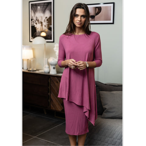 Raspberry Asymmetrical 2 Piece Set by Daniella Faye