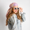 Lilac Retro Daisies Headscarf by Nicsessories