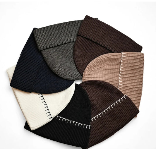 Blanket Stitch Cuffed Beanie Nicsessories