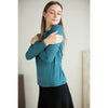 Teal Wide Ribbed Tee by Adina LV