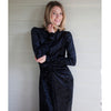 Black Silver Studded Velvet Classic Maxi Jackie O