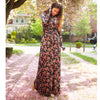 Floral Velvet Shirred Maxi Jackie O