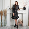 Menucha Black Leather Dress