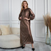 Tehila Black/Bronze Shimmer Maxi Dress