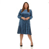 Karen Dress Plus Blue Print