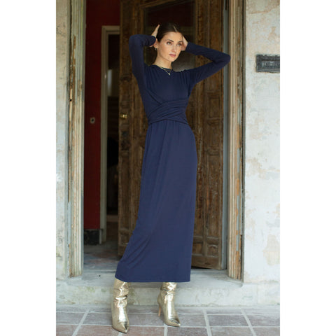 Elise Ribbed Maxi Navy Adina LV