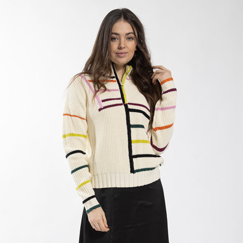 Striped Chunk Knit Sweater