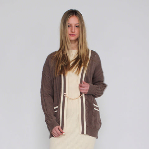 Pointelle Chain Cardi