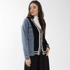 Denim Varsity Cardigan