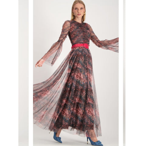 Ruched Mystic Chiffon Dress