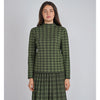 Green Houndstooth Mock Neck Sweater Set by Yal