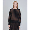 Black/Camel Drop Shoulder Shimmer Stitch Sweater Set by Yal