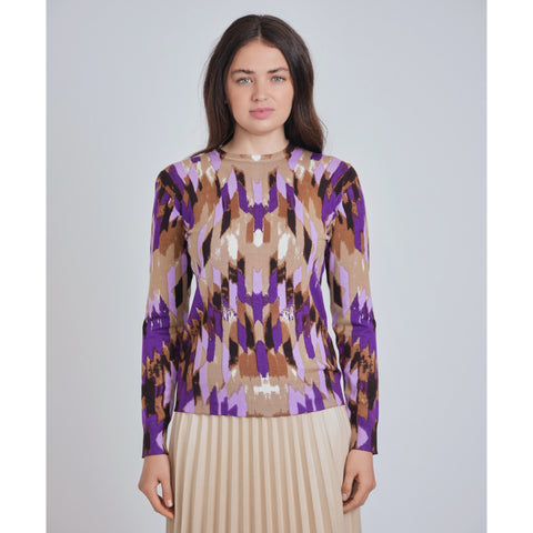 Purple Abstract Yal Sweater