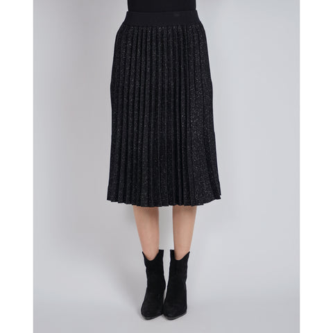 Dusty Shimmer Knit Pleated Skirt by Yal