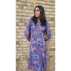 Tiffany 2.0 Dress: Blue Textured Petals