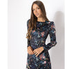 Corset Black Floral Midi Maxi Dress