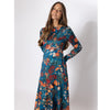 Theodora Teal Floral Dress