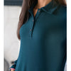 Ribbed Polo Dress Evergreen
