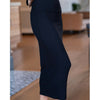 Ribbed Modal Midi Slim Skirt Black
