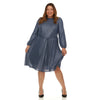 Jenny Dress Plus Blue Shimmer