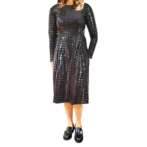 Jaqualine Shiny Croc Dress