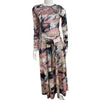 Pink Vivid Velvet Belted Maxi