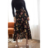 Winter Floral Faux Wrap Hi Low Skirt Adina LV