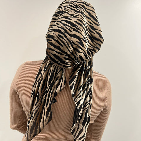 Tiger Velvet Pretied Scarf by Valeri