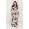 Pink Vivid Velvet Belted Maxi