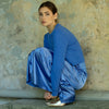 Blue Slip Dress + Crop Sweater Set Adina LV