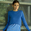 Blue Slip Dress + Crop Sweater Set Adina LV