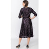 Everything Dress Metallic Purple Leaf