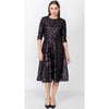 Everything Dress Metallic Purple Leaf