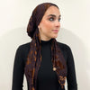Rosa Chocolate Velvet Pretied Scarf by Valeri