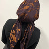 Rosa Chocolate Velvet Pretied Scarf by Valeri