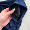 Chenille Navy Ribbed Pre-tied Scarf by Valeri