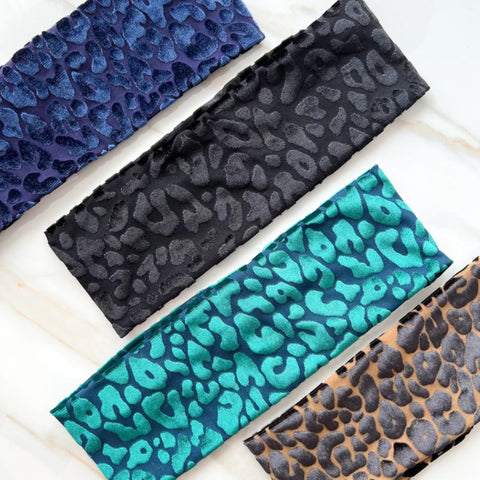 Leopard Velvet Standard Headband by Valeri